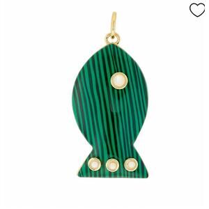 NEW ASHA madaket fish pendant in green